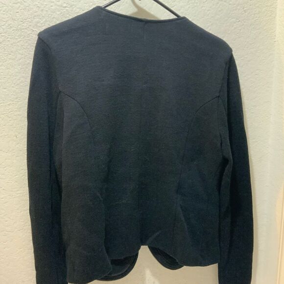 Nic + Zoe Sweater Blazer decorative zip fully lined L - Picture 5 of 8
